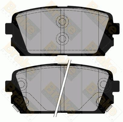 BRAKE ENGINEERING Комплект тормозных колодок, дисковый тормоз PA1874